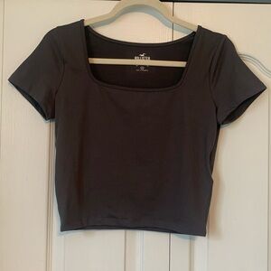 Hollister Dark Gray Crop Top - Size Medium